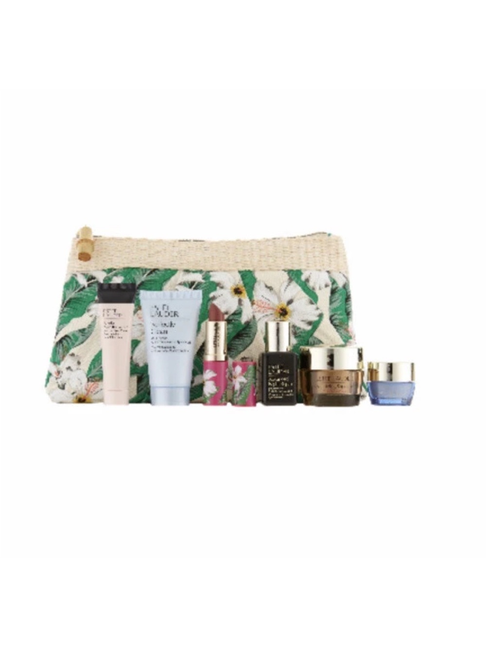 Estée Lauder Skincare Makeup Gift Set with Tropical Cosmetics Bag $185 Value